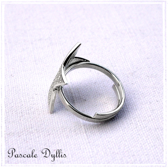 Bague étoile arabesque ajustable argent massif 925 - STARA