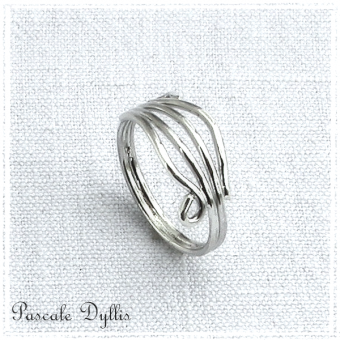 Bague large ajourée argent massif 925 - Bague NELIA