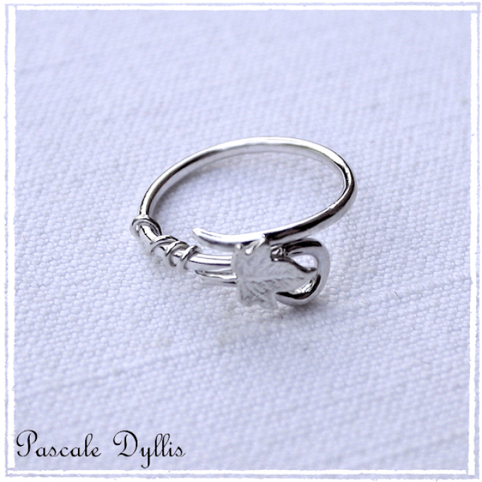 Bague de phalange elfique feuille de lierre Argent 925 ou or 750 - Bague Ivy phalange