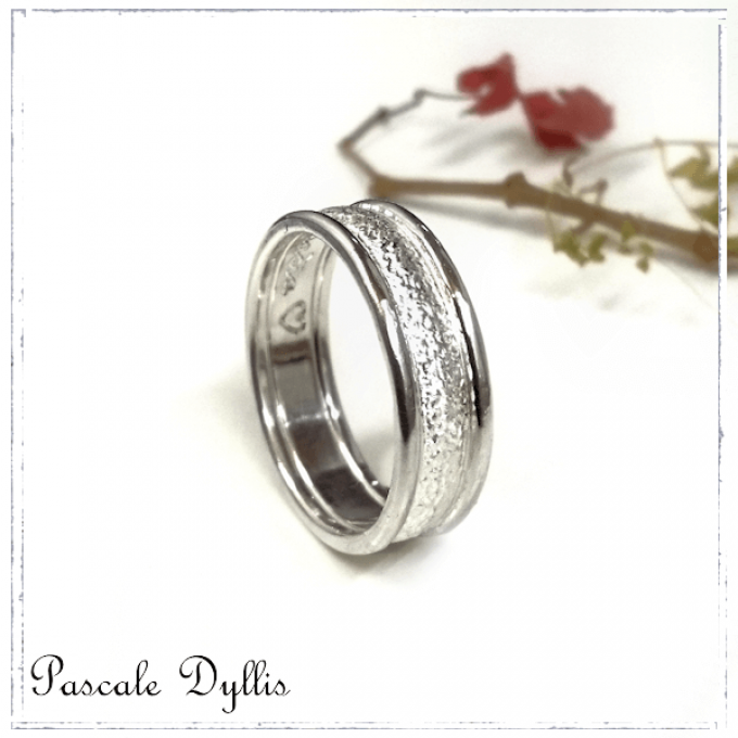 Bague Spinner Brillante Cercles d'Amour en Argent 925 - 3 Anneaux