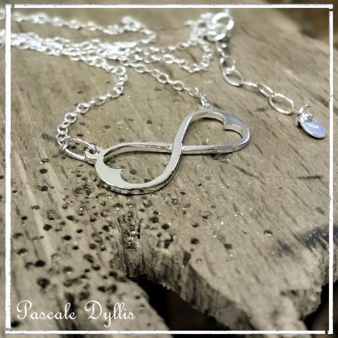 Collier pendentif coeur "Infinite Love" Argent massif  925 -INFINITE