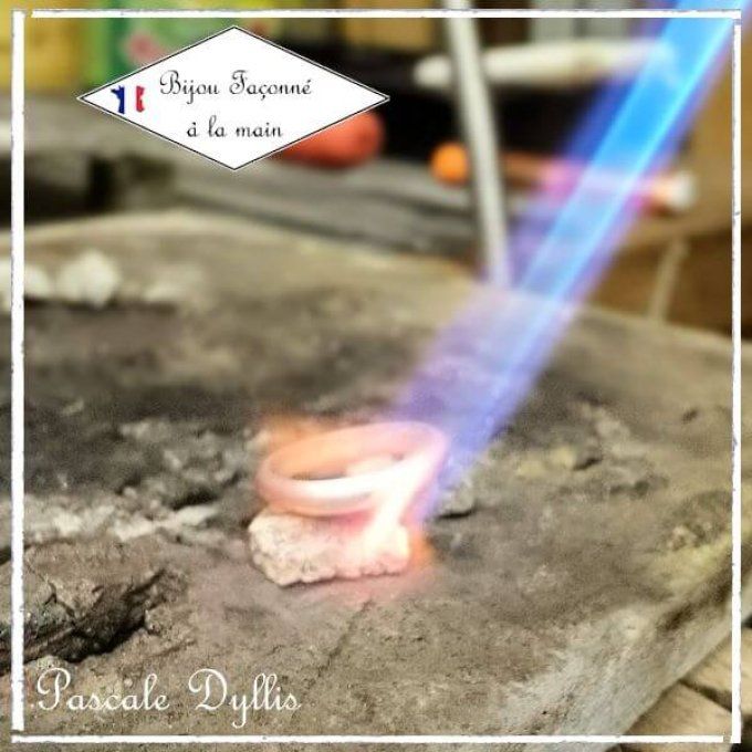Alliance bombée martelée  3mm à 6mm argent rhodié 925 - Iceka